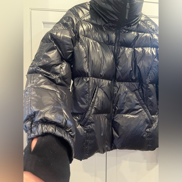 S13 New York Kylie Jacket Gloss Black Duck Down Winter Coat Puffer Jacket Sz. XL - Picture 3 of 10